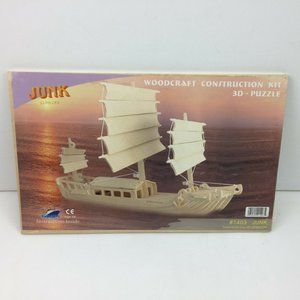 Puzzled Junk Boats #1403 Woodcraft Construction Kit 3D Puzzle 53 Pieces Ship